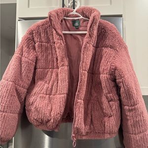 Wild fable pink faux furr jacket.